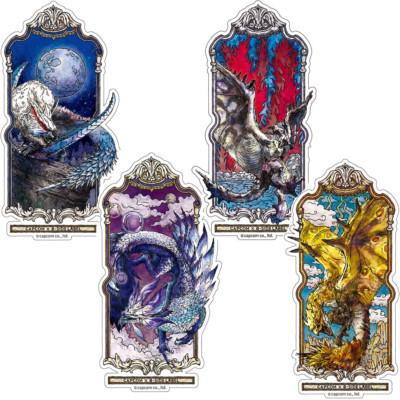 Capcom Monster Hunter SB Rare species B-Side Label Sticker 4 Types japan NEW