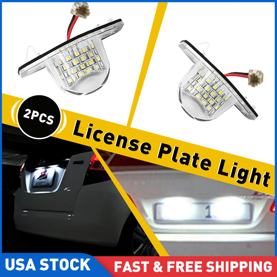 2x LED Plate Licence Lights Fit Honda Jazz Insight Odyssay CRV FR-V Stream 6000K Foto 3 de 4