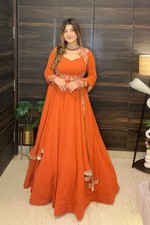 Indian Bollywood Anarkali Bridal Heavy Salwar Designer Suit Dress Ethnic Gown