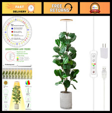 Full Spectrum LED Grow Light for Indoor Plants, Height Adjustable, Timer, 5V Saf