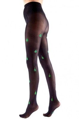Pretty Polly All Over Christmas Tree Opaque Tights AYT6