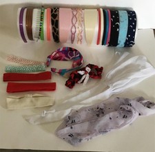 Lot of 25 Vintage Girls/Teens Headbands, Plastic, Cloth, Beaded, Late 90s-2006