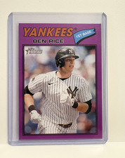 Topps Ben Rice 2024 Heritage Purple Border #189 Yankees MLB Baseball Card