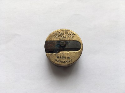 VINTAGE M+R 0602 DEUTSCHE HERSTELLUNG ZWEI GRÖßEN MESSING BLEISTIFTSPITZER