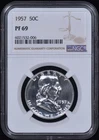 1957 Proof Franklin Half Dollar 50c NGC PF69 - White/ Spotless!