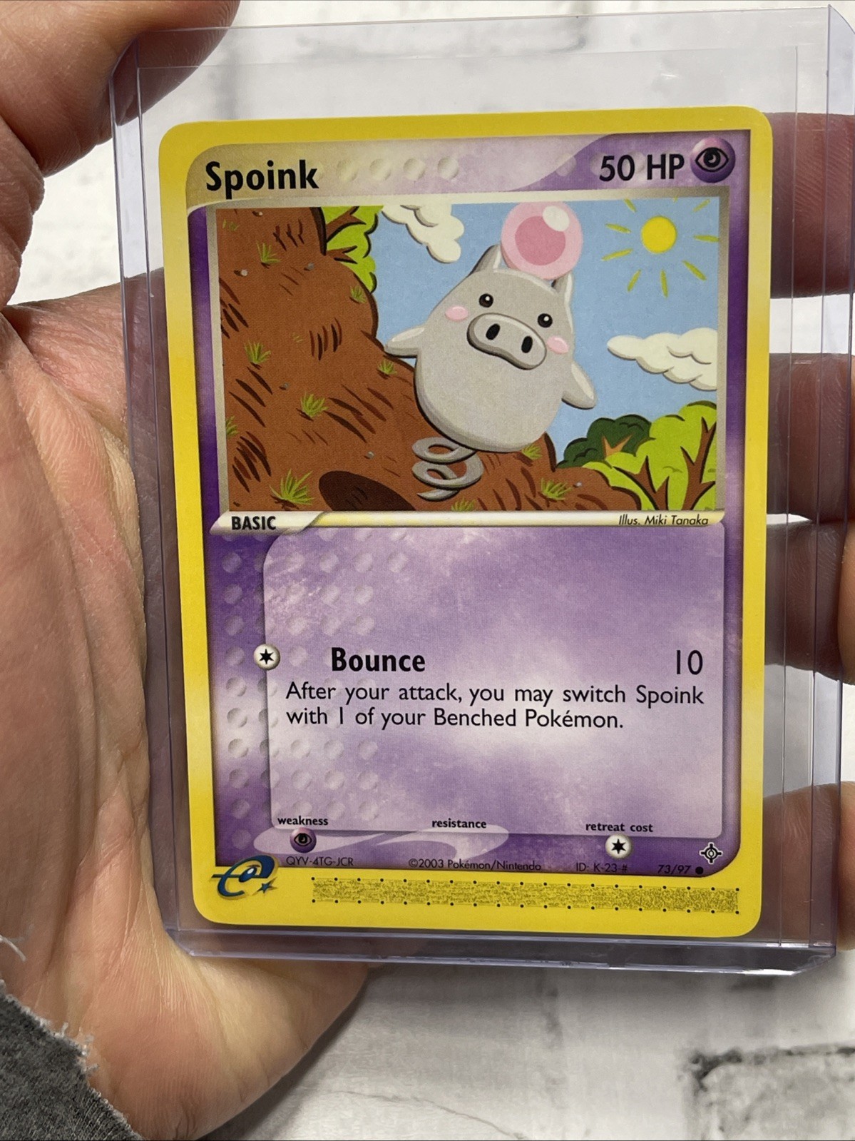Pokémon Spoink 73/97 Dragon Regular NM/MT Vintage Vtg Pokemon Card Common TCG