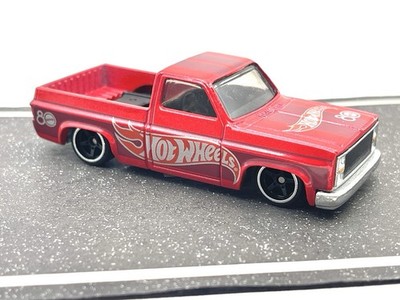 Hot Wheels Mattel 80th '83 Chevy Silverado (red) CUSTOM WHEEL SWAP by AEB