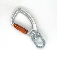 Auto Twist Lock Carabiner Triple Gate Aluminum 360 Swivel Climbing Clips 25kN