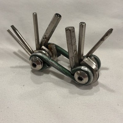 Spin Doctor Hex Multi Tool Green And Silver 7 Piece Bike Cycling Multitool