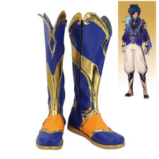 Genshin Impact Kaeya Alberich Cosplay Shoes Men Boots Custom Halloween Shoes