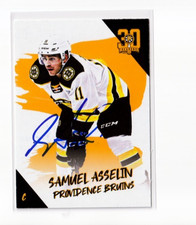 SAMUEL ASSELIN autographed SIGNED '21/22 PROVIDENCE BRUINS team card