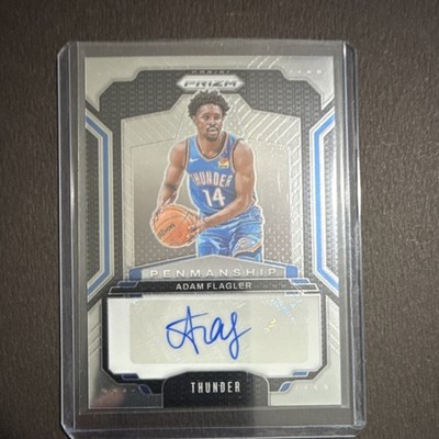 Panini Prizm 2024-25 Adam Flagler Penmanship Autograph Insert Thunder Card