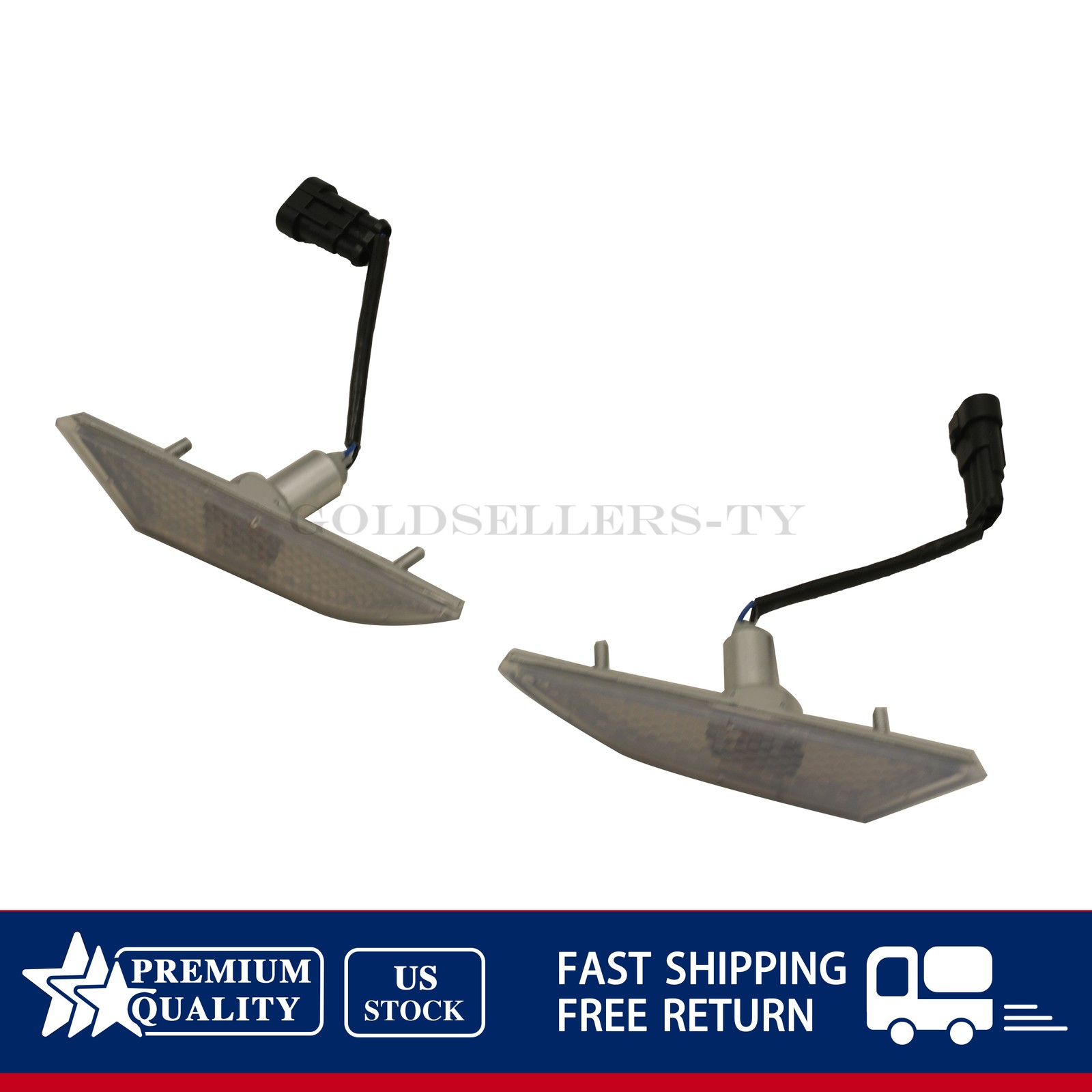 2PCS For Lamborghini Gallardo Bumper Side Marker Indicator Front 400945119D/120D