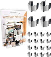 Screen Door Installer Clips - 20 Pieces Screen Clips for Rescreening and Screen