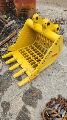 Caterpillar 303 24'' Skeleton Tooth Digging Rock Bucket Mini Ex & 40mm Pin CAT