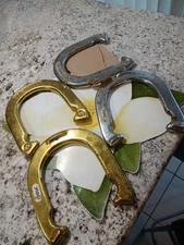 VTG HORSHOE PROF TOURNAMENT PITCHING (OLD SCHOOL LOGO) SILVER/GOLD- GUC!