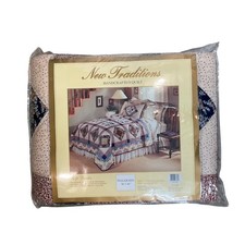 Vtg Sears New Traditions Handcrafted Quilt Tulip Garden Full Queen Cottagecore