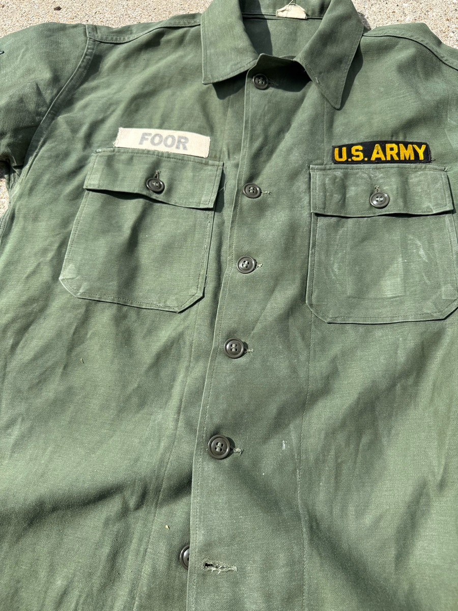 U.S. Army OG 107 Type 1 Shirt Sz Medium (40R) Korea - Vietnam War