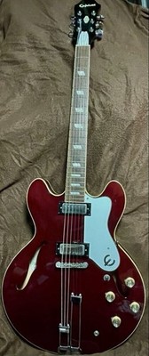Epiphone Elitist Riviera Cherry Red Solid Body Electric Guitar 2005 Model