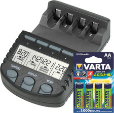 Technoline BC 700 Set Caricatore per Batterie, Colore: Nero