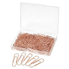 Small Size 1.1" Nickel Rose Gold Plated Clip Paper 200 Count