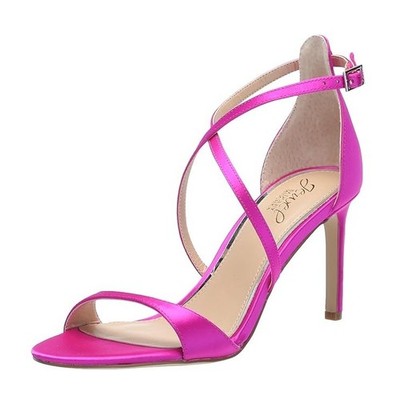 Jewel Badgley Mischka Womens M Pink Dimitra Strappy Stiletto
