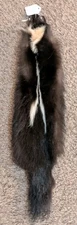 Wild Skunk Fresh Tanned Hide Soft Leather Craft Pelt Fur Nice White Stripes No 2