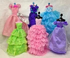 Vintage Fashion Doll Gown Lot 6 Formal Dresses for 11.5 Barbie Style TLC lot
