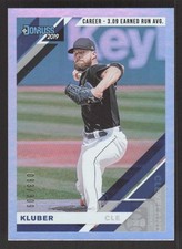 2019 Donruss #86 Corey Kluber Career Stat Line just last name 
