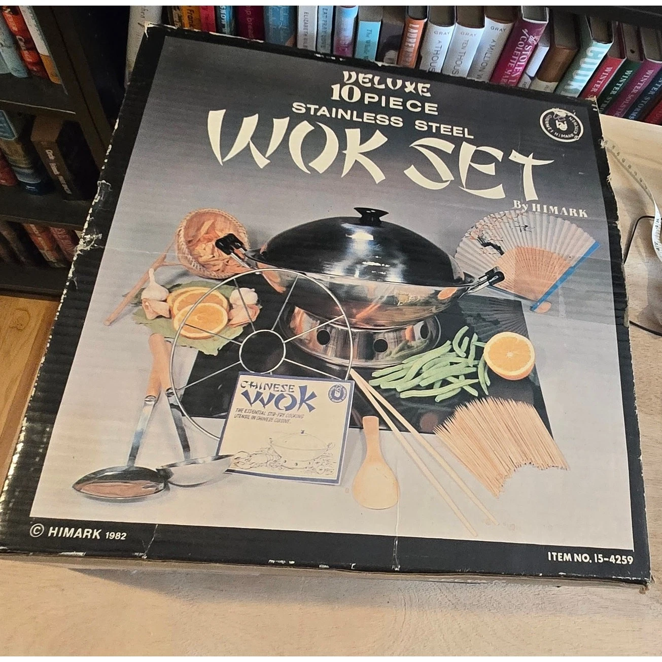 Vintage 1982 Himark NOB Deluxe 10pc Stainless Steel Wok set