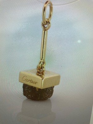 Genuine Cartier Rough Diamond Pendant 18kt750 YG