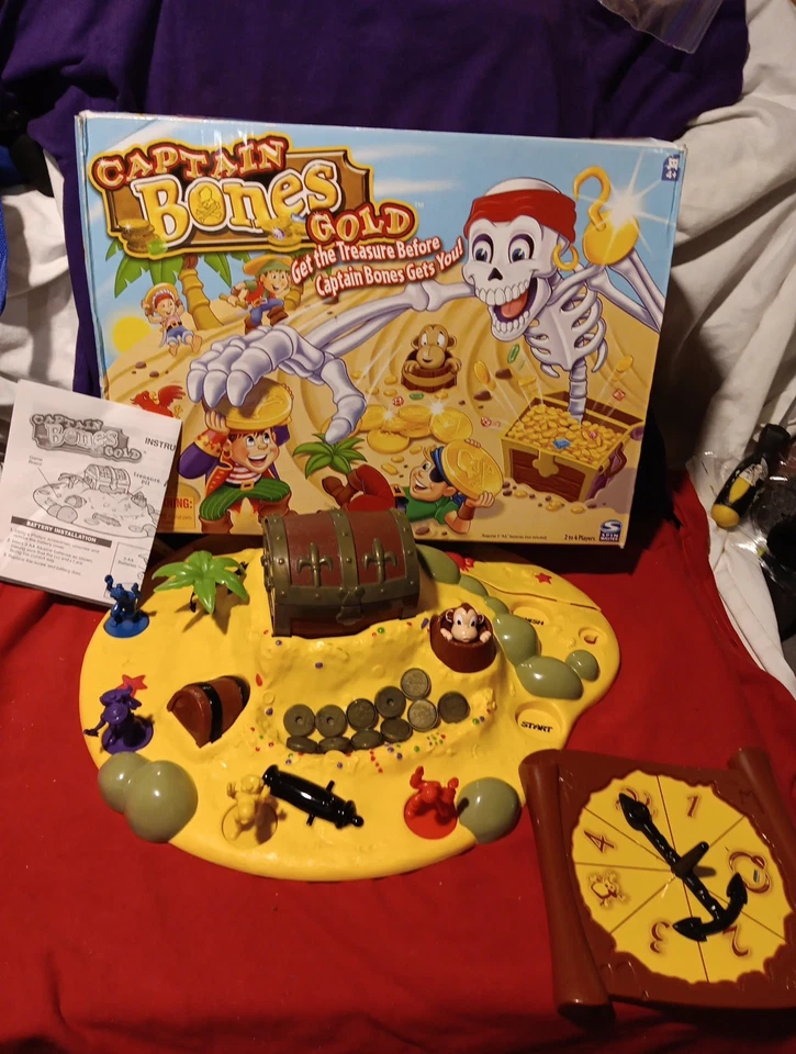 Captain Bones Gold Electronic Motorized Game WORKING MISSING 1 COIN 2005 VG FAST - Image 2 of 4