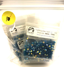 Swarovski Crystal 4mm 1,440 pcs CaribbeanBlueOpal AB 5301 10 baggies of 144 