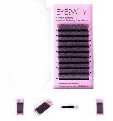 2 Trays, EMEDA brand eyelash extensions, 0.07D &B MIX 8-12mm