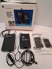 Vintage GE Camcorder Lavalier Mikrofon bezprzewodowy 1CVM100 W/Box Instrukcje 