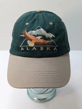 Alaska Eagle Hat Arctic Circle Cap Embroidered Mountains Strapback Adjustable 
