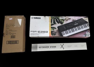 Yamaha PSR-E283 61-Key Digital Keyboard + X Stand + RockJam Bench NEW Sealed