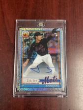 2025 Topps Chrome Jonah Tong #91C-34 MOJO AUTO  /299 (AU, RC) NEW YORK METS