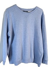 Karen Scott Sport blue sweatshirt with black specks throughout 0X preowned