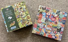 TWO 500-piece Jigsaws, GIBSON ?Best of British?, ?Vintage Travel Luggage Labels?