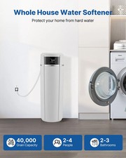 Water Softener, 40,000 Grains Whole House Water Softener System, with Automatic