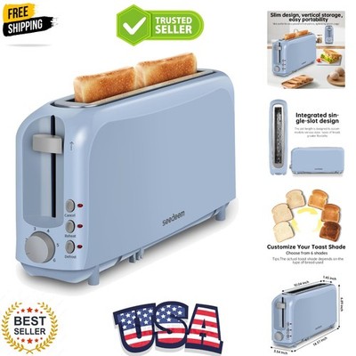 2 Slice Slim Toaster, Single 0'' Long Slot Toaster Fits Bagels & Artisan Bread...