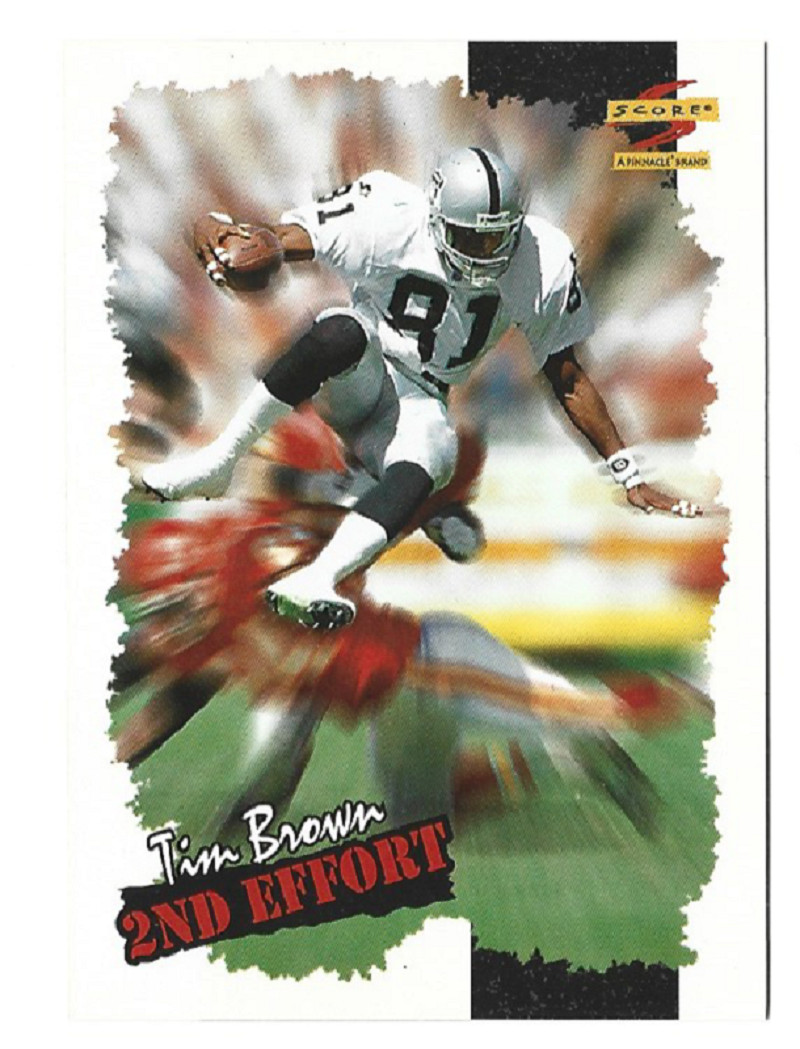 TIM BROWN 1996 Score Football 2nd Effort # 255 Oakland Raiders HOF NM - MT