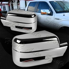 For 2009-2014 Ford F150 Mirror Chrome Full Side Mirror Covers W/ Turn Signal Cut