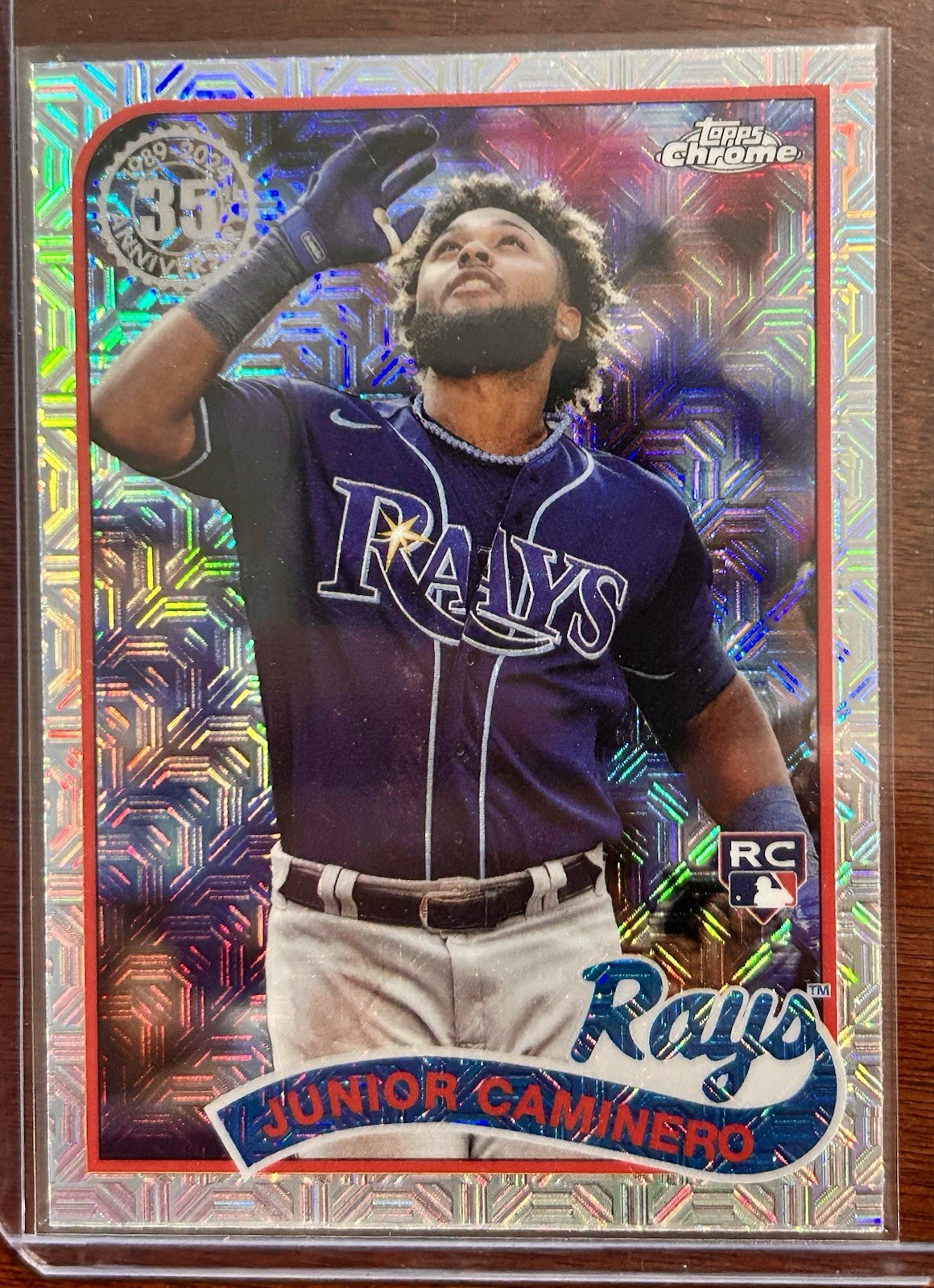 2024 Topps Series 2 Junior Caminero #2T89C-63 Rookie RC Silver Pack Mojo Rays