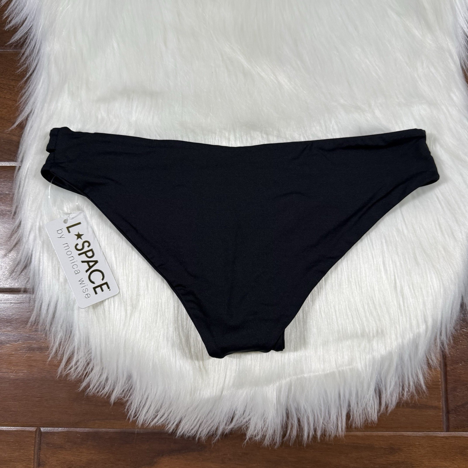 L Space Women's Size Medium Black 2 Piece Bikini Romi Top & Estella Bottom