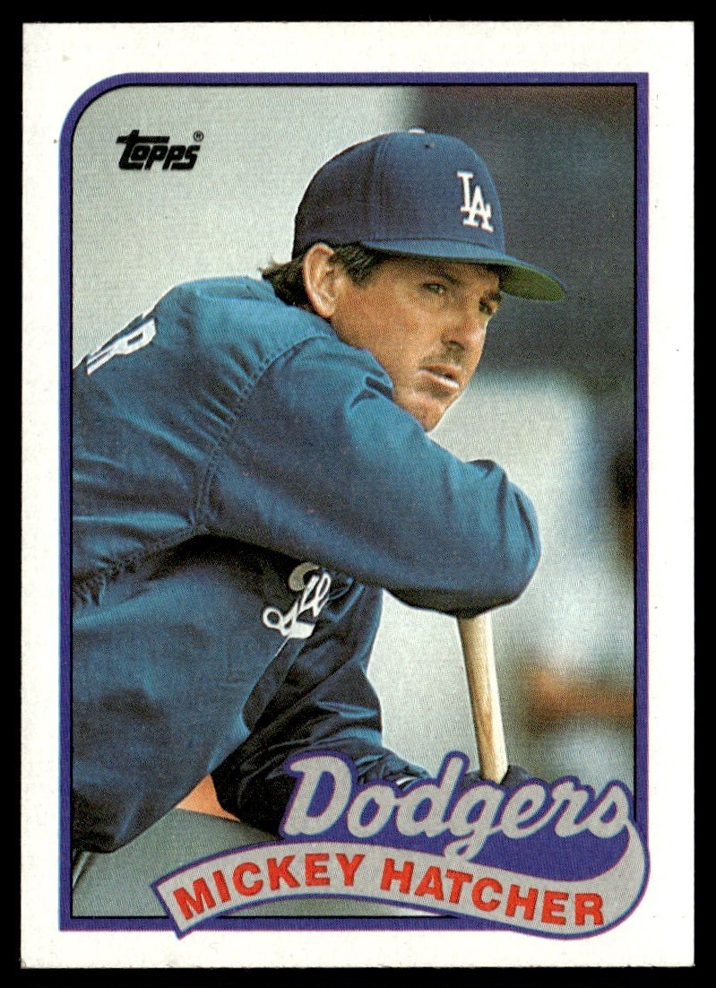 1989 Topps Mickey Hatcher Los Angeles Dodgers #483
