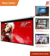 100-Inch Manual Pull Down Projection Screen 16:9 HD Ready Home Theater