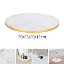 Rundes Marmor-Waschtisch-Tablett, Make-up-Tablett, Kommoden-Tablett für