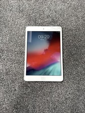 Apple iPad Mini 2 A1489 16GB Wi-F  iOS 12.5.5 Tablet White Cracked Display